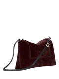 Wandler Penelope slouchy shoulder bag acai suede, imported from the UK