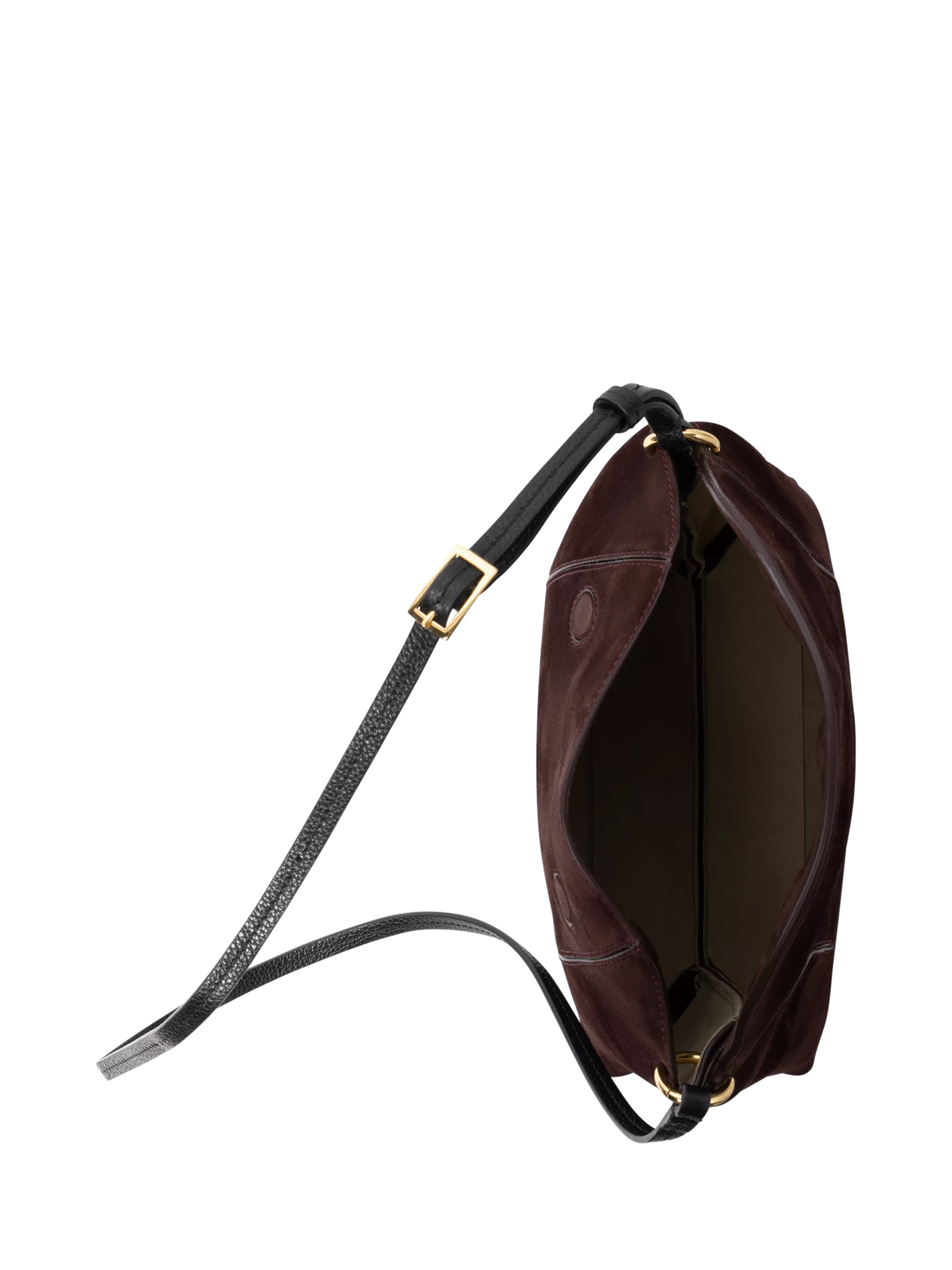 Wandler Penelope slouchy shoulder bag acai suede, imported from the UK