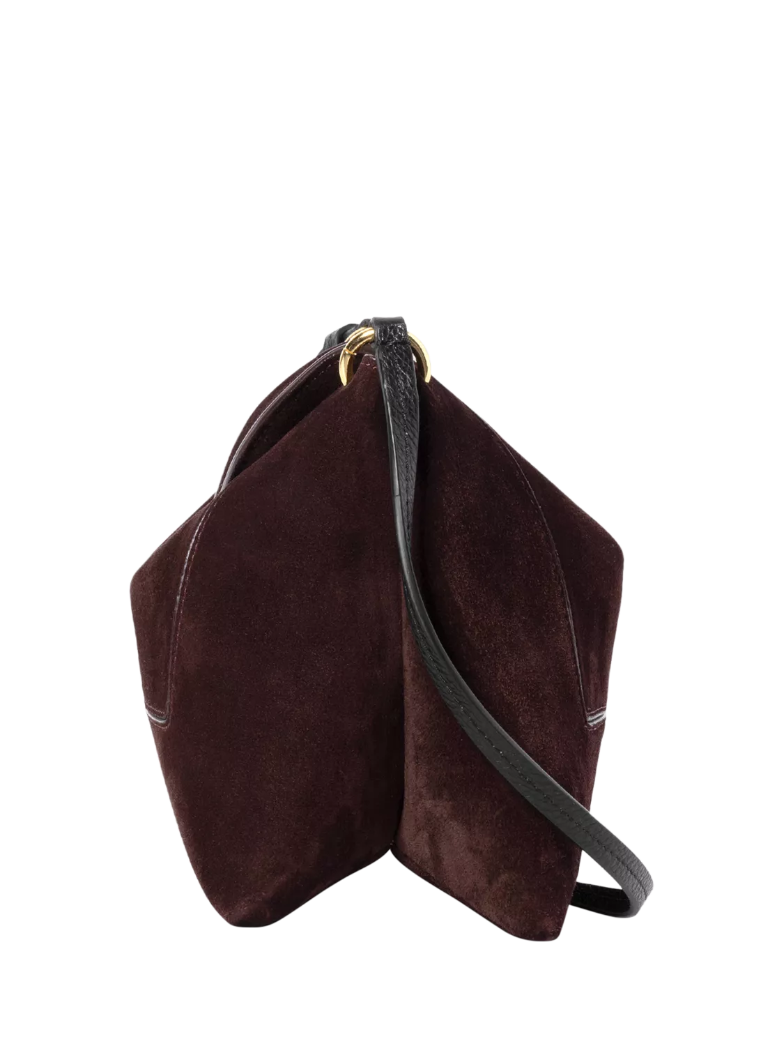 Wandler Penelope slouchy shoulder bag acai suede, imported from the UK