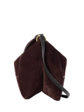 Wandler Penelope slouchy shoulder bag acai suede, imported from the UK