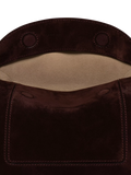Wandler Penelope slouchy shoulder bag acai suede, imported from the UK