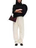 Wandler Penelope slouchy shoulder bag acai suede, imported from the UK