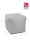 rucomfy Cube Beanbag 38cm polystyrene pouffe, UK version