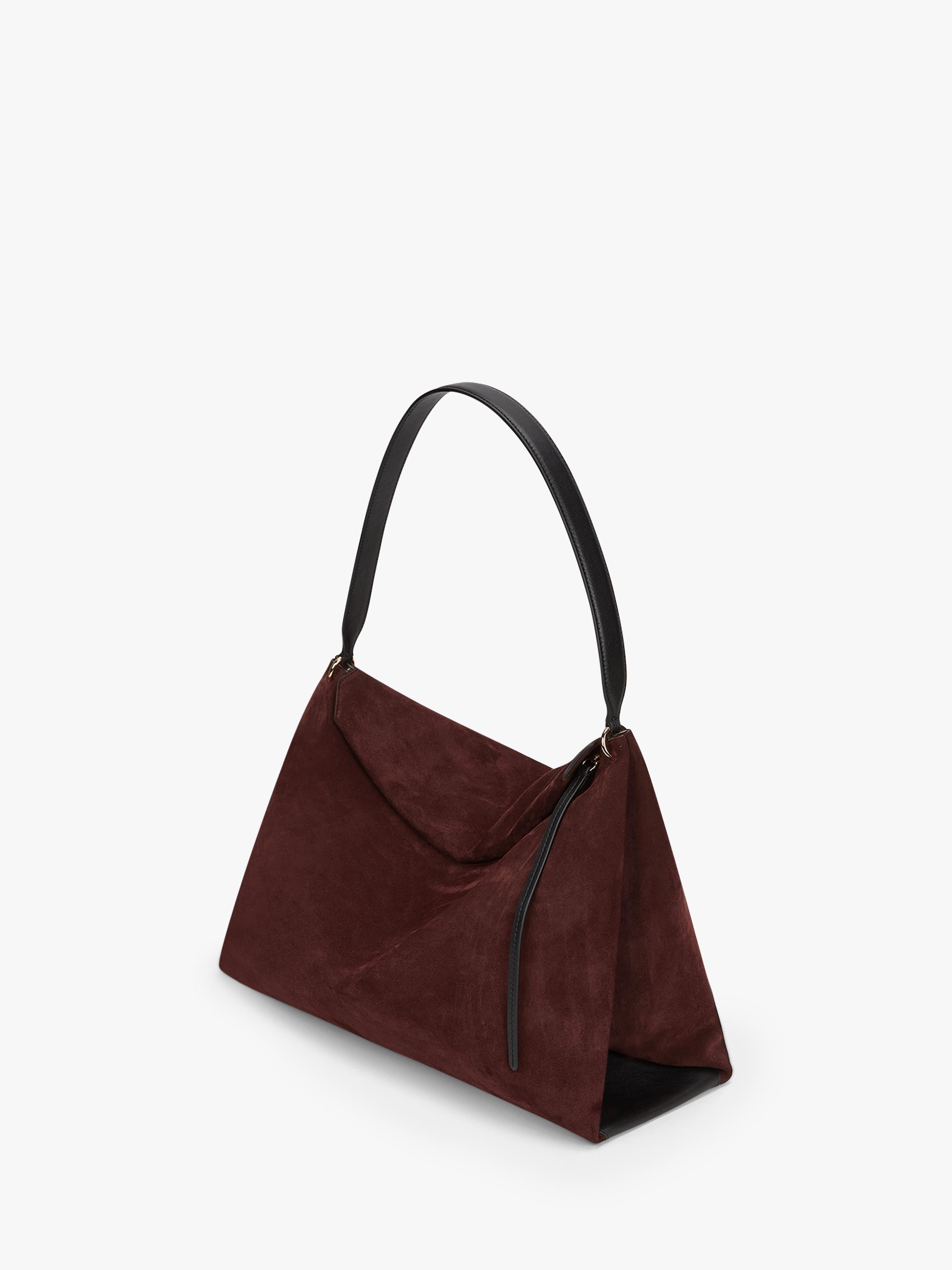 Wandler Penelope slouchy shoulder bag acai suede black leather (British brand)