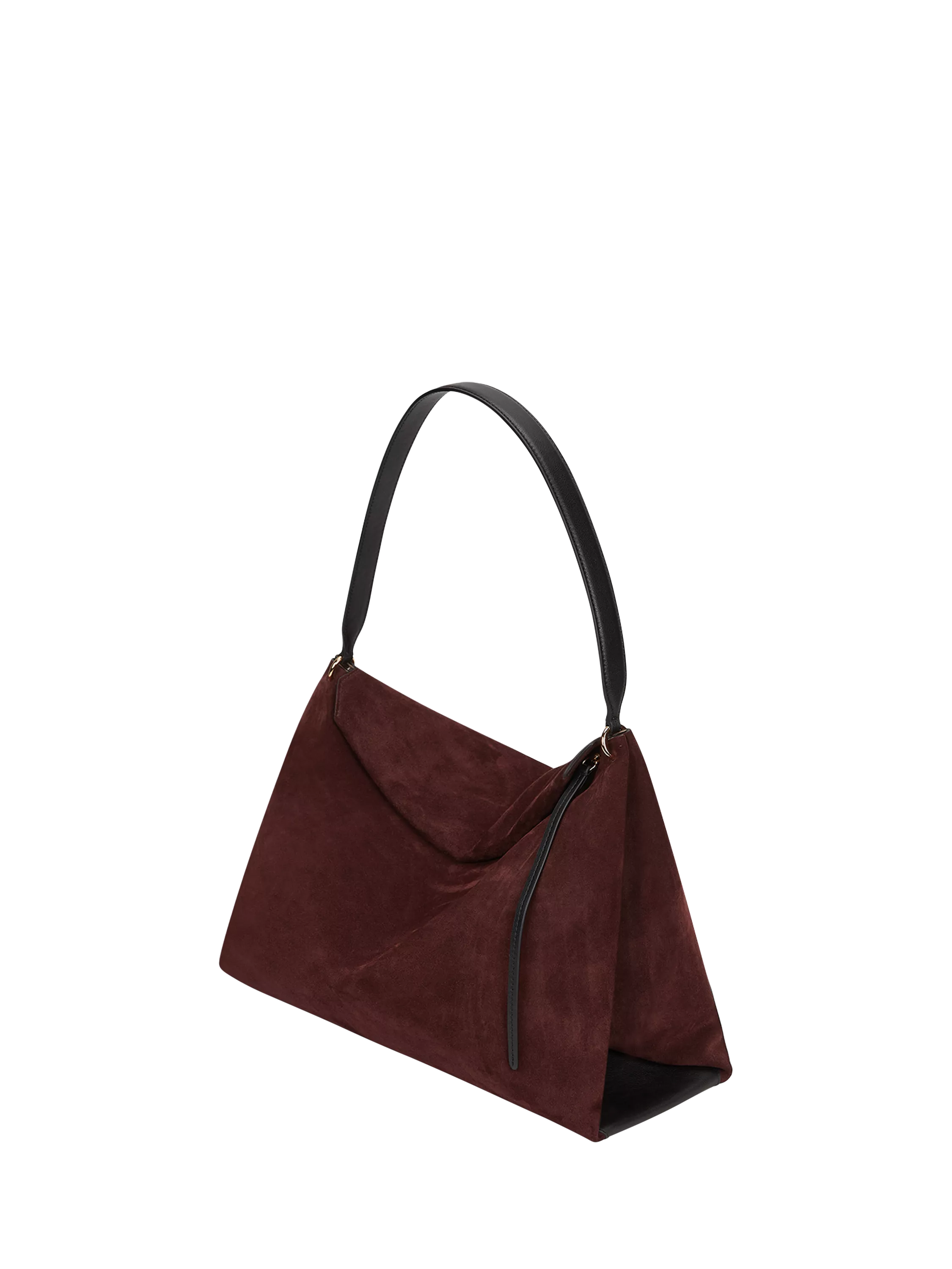 Wandler Penelope slouchy shoulder bag acai suede black leather (British brand)