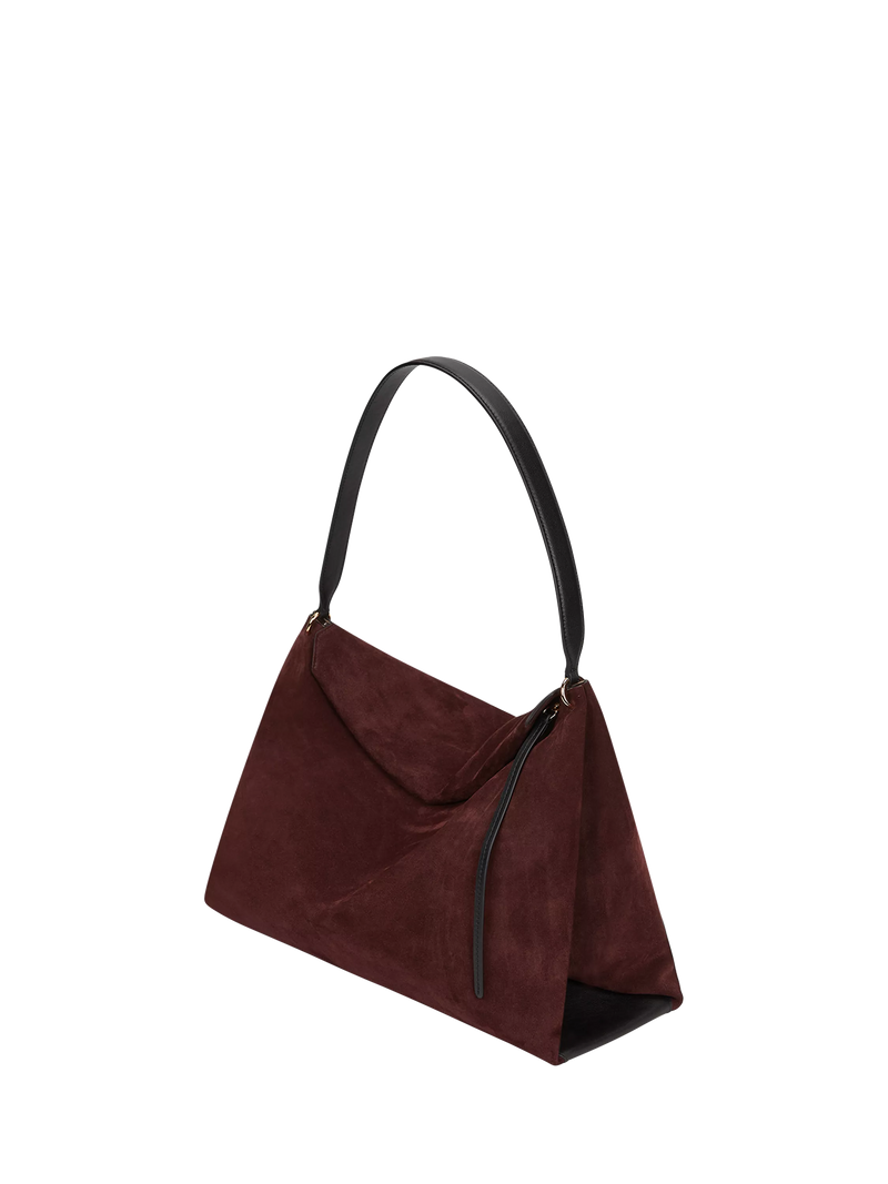Wandler Penelope slouchy shoulder bag acai suede black leather (British brand)