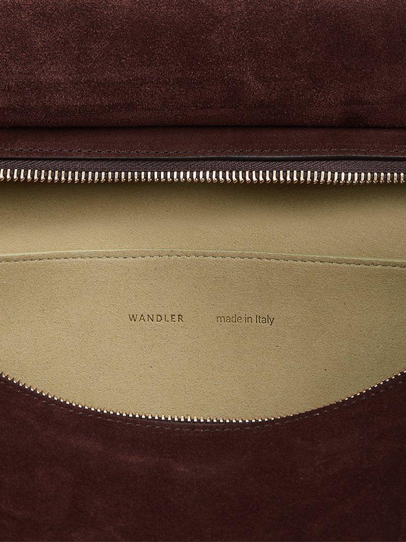 Wandler Penelope slouchy shoulder bag acai suede black leather (British brand)