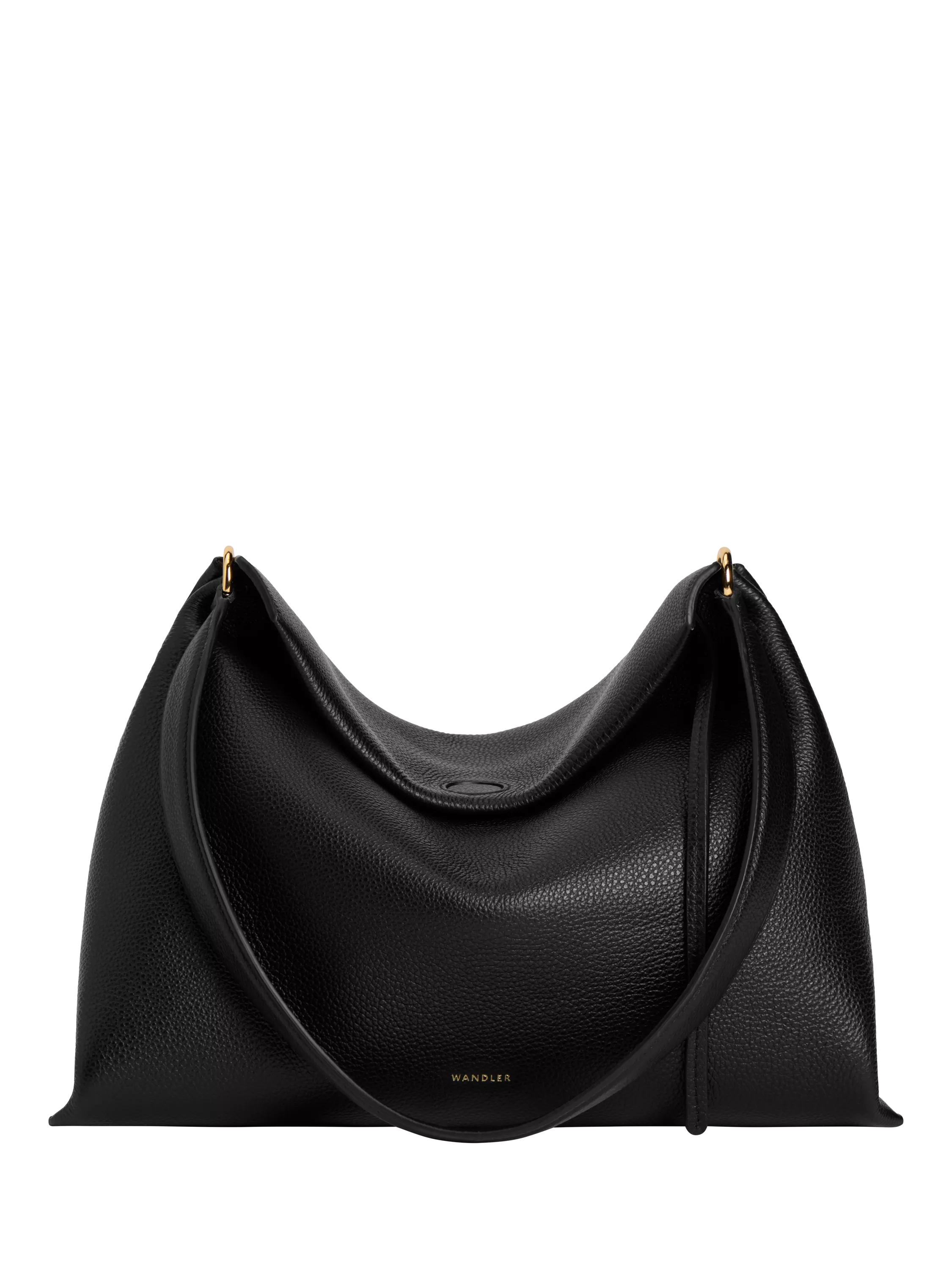 Wandler Penelope small leather tote bag Black Crust, UK version