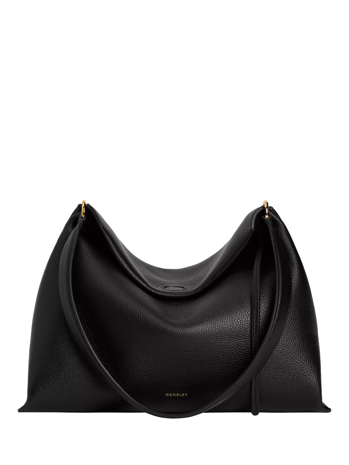 Wandler Penelope small leather tote bag Black Crust, UK version