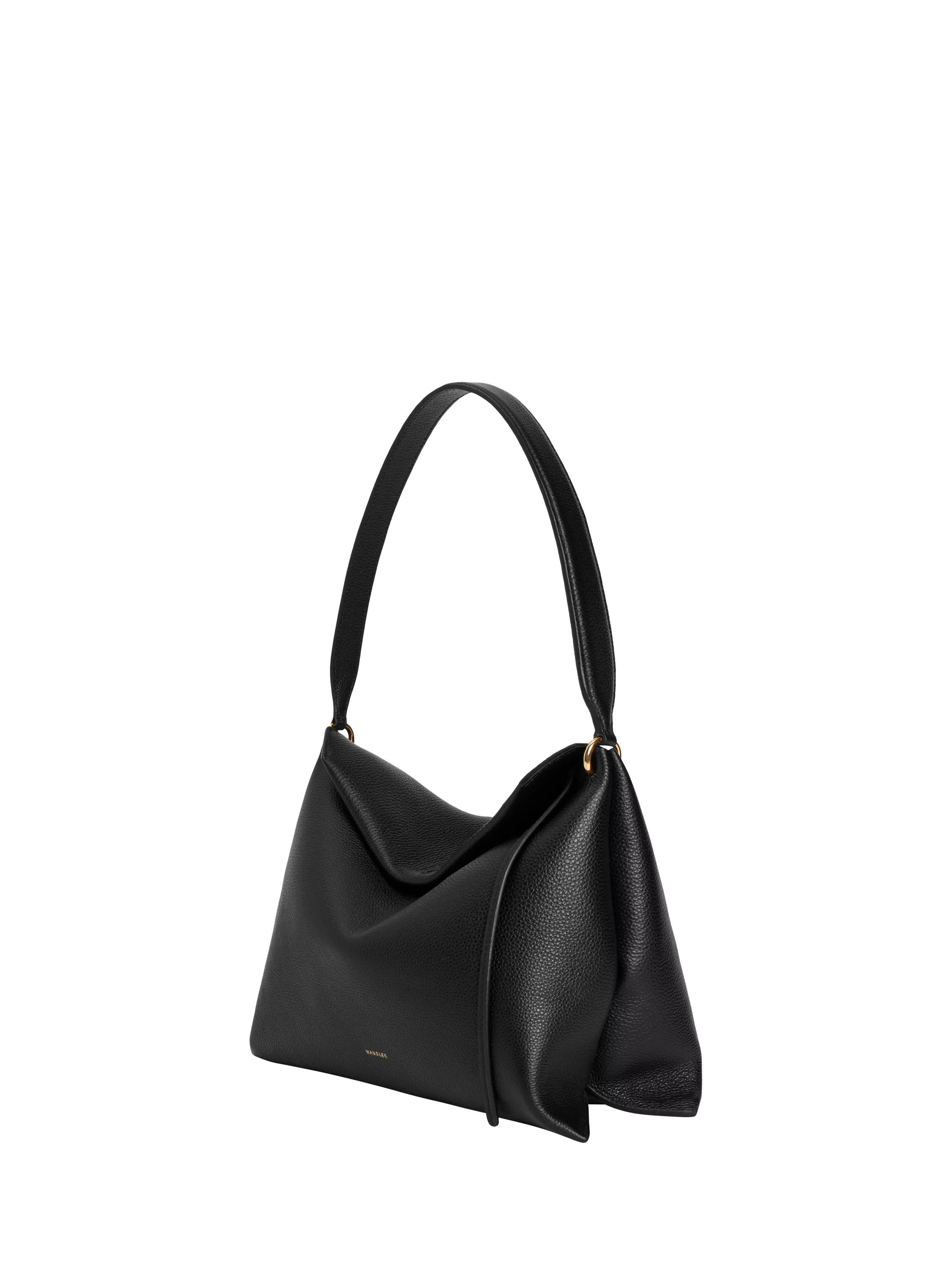 Wandler Penelope small leather tote bag Black Crust, UK version