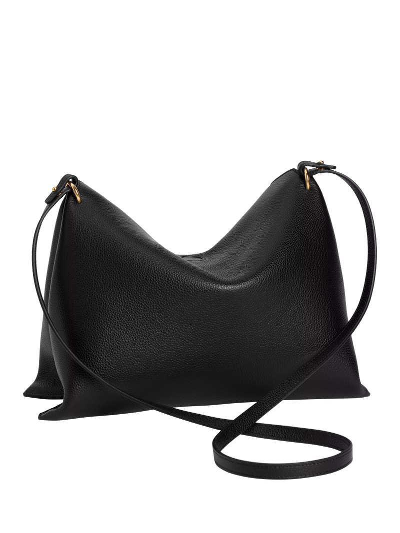 Wandler Penelope small leather tote bag Black Crust, UK version