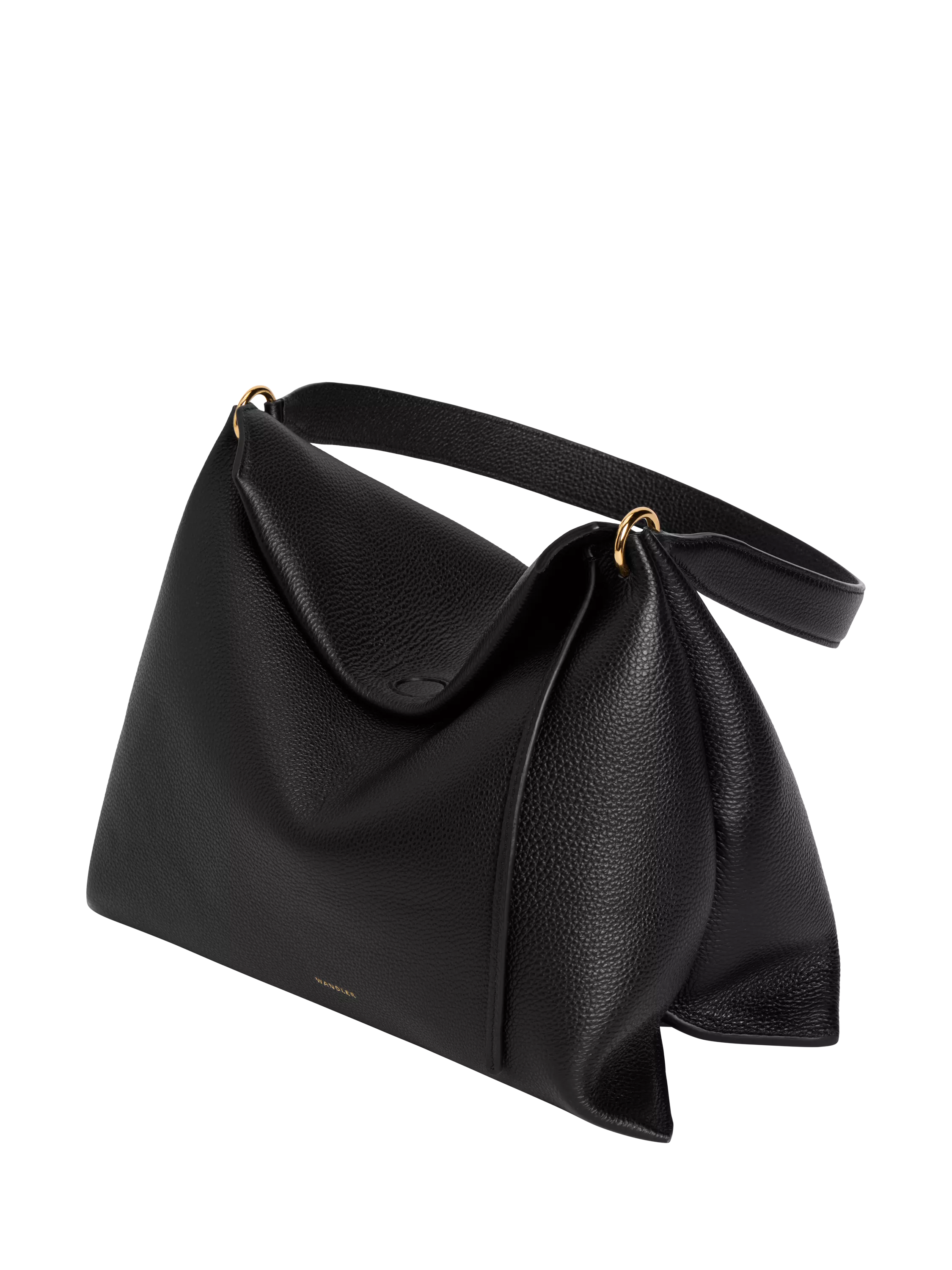 Wandler Penelope small leather tote bag Black Crust, UK version