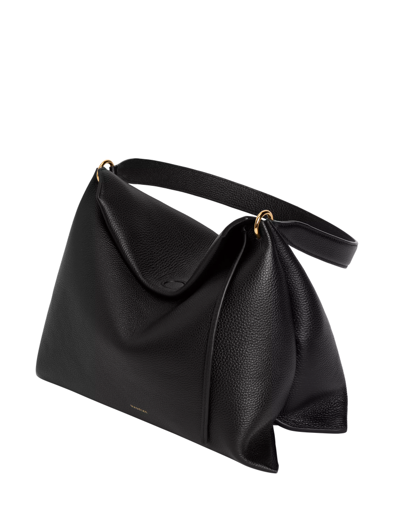 Wandler Penelope small leather tote bag Black Crust, UK version