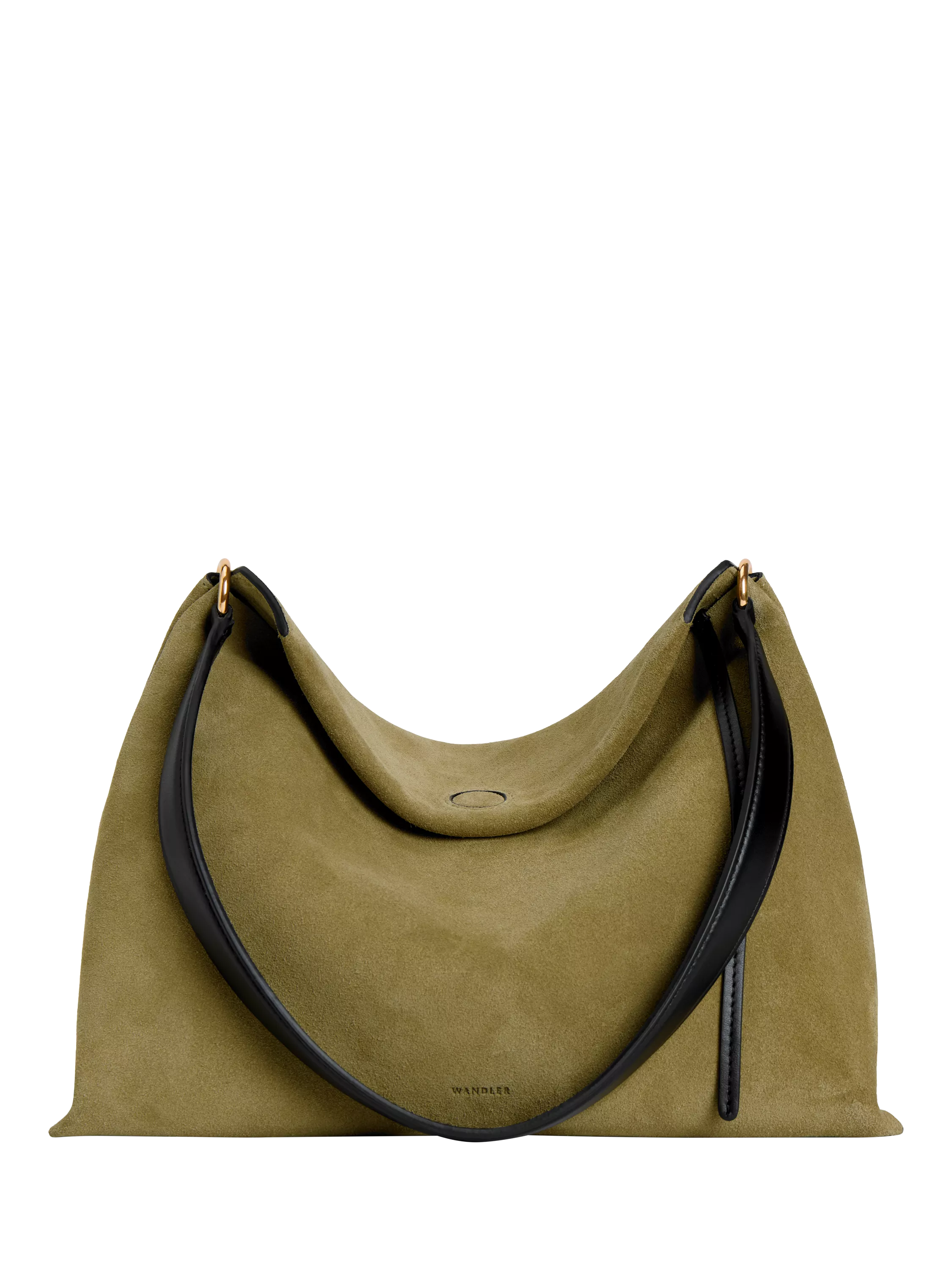 Wandler Penelope tote bag small khaki suede black leather, UK version