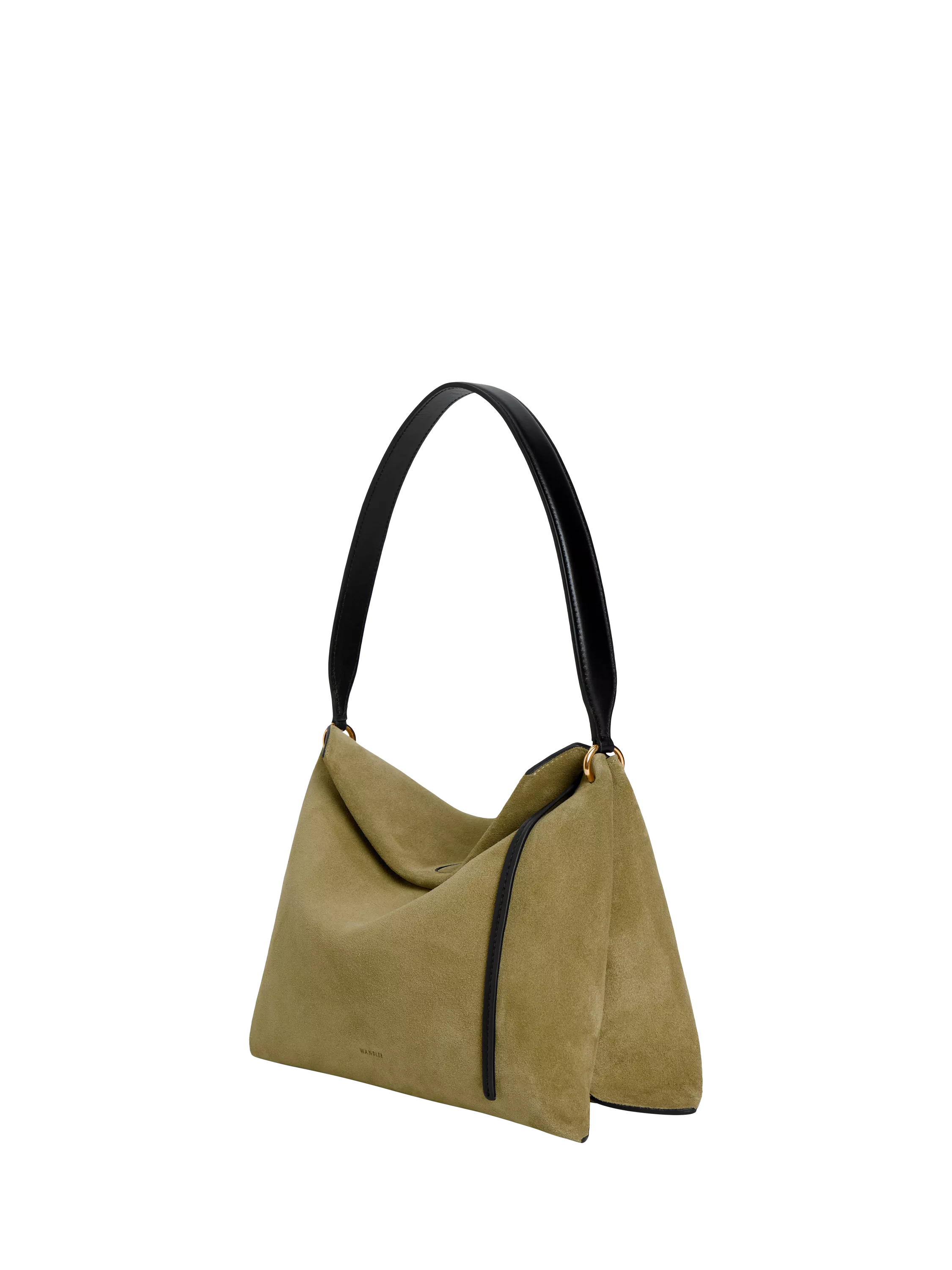 Wandler Penelope tote bag small khaki suede black leather, UK version