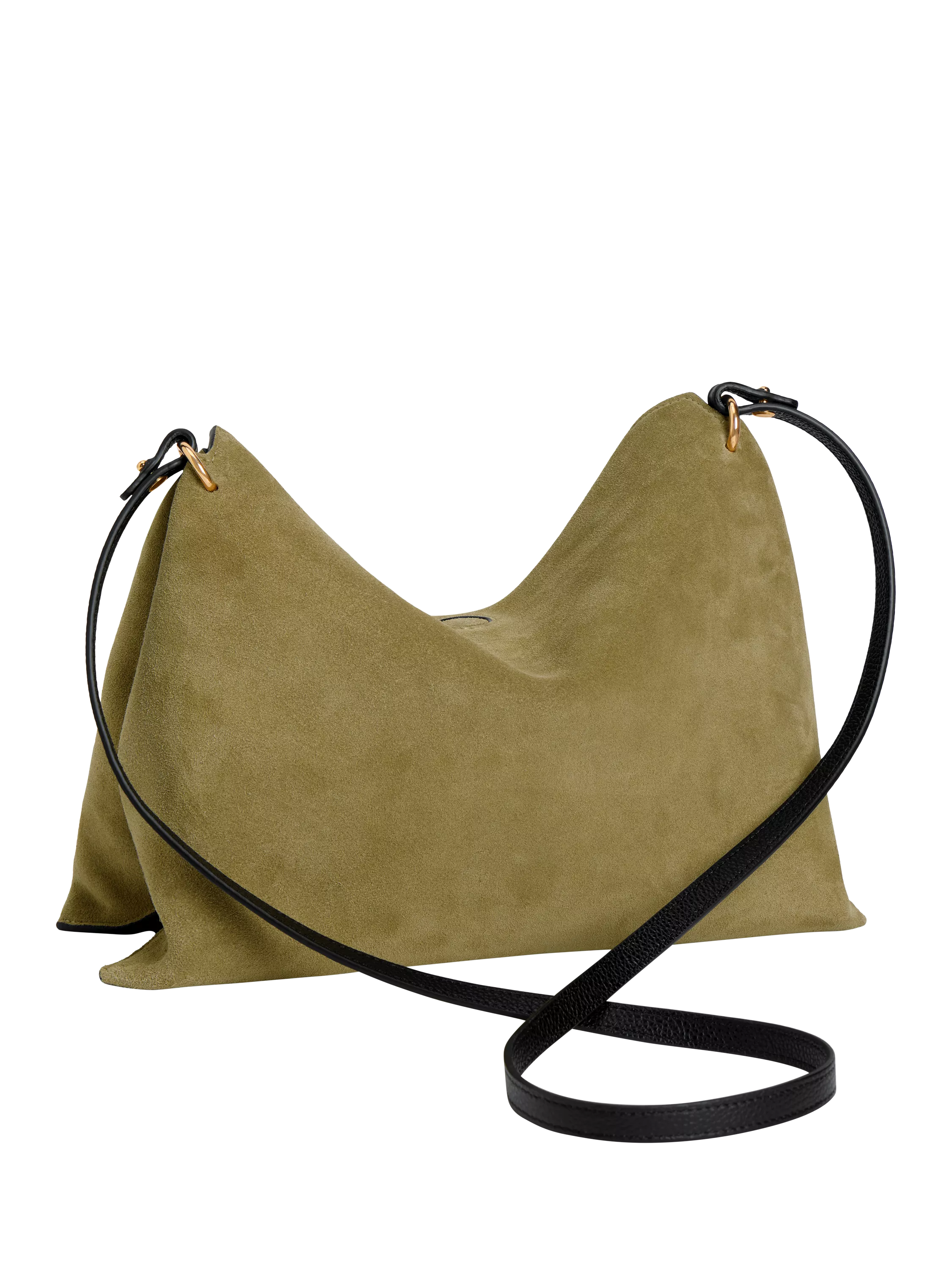 Wandler Penelope tote bag small khaki suede black leather, UK version