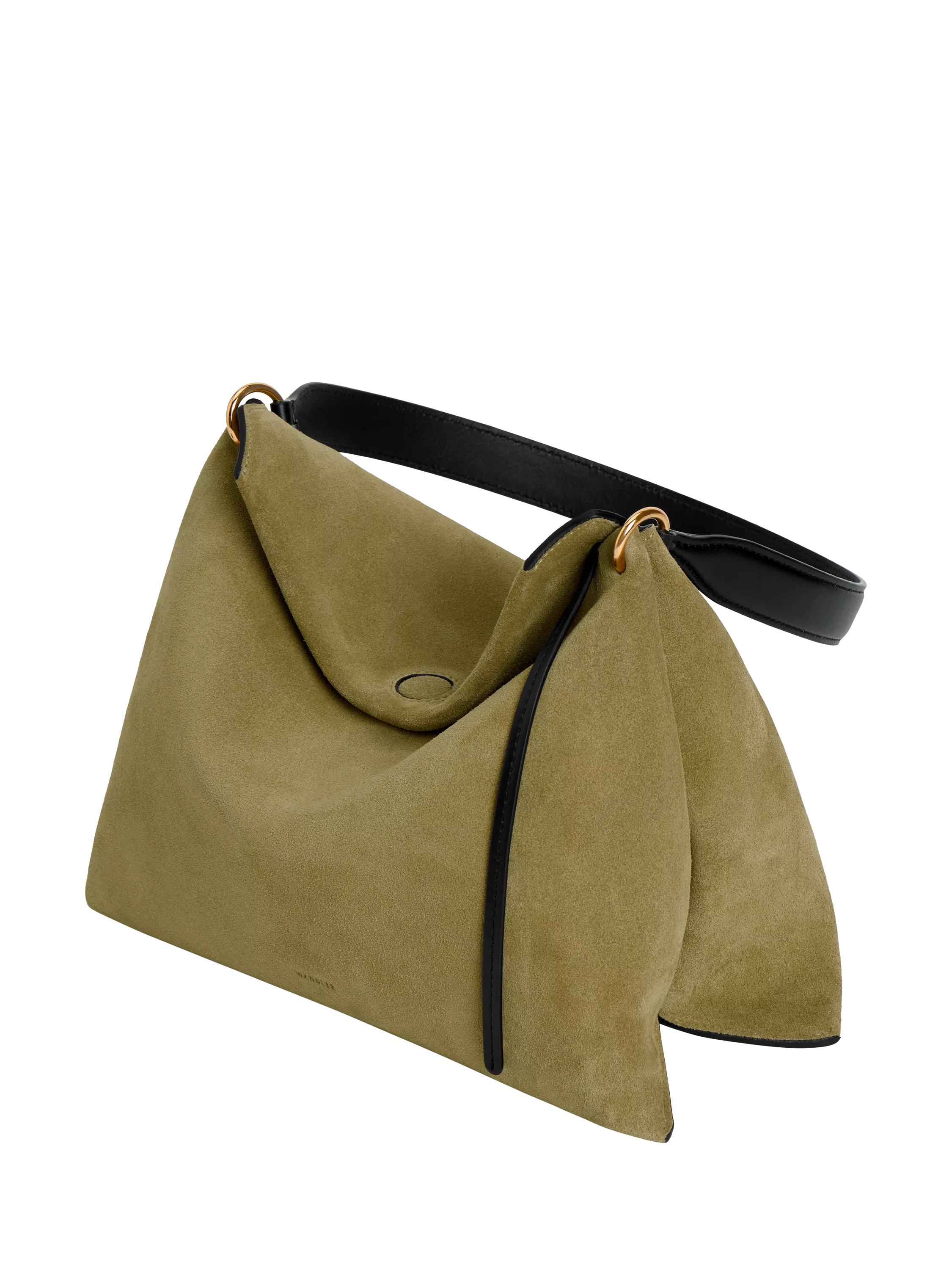 Wandler Penelope tote bag small khaki suede black leather, UK version