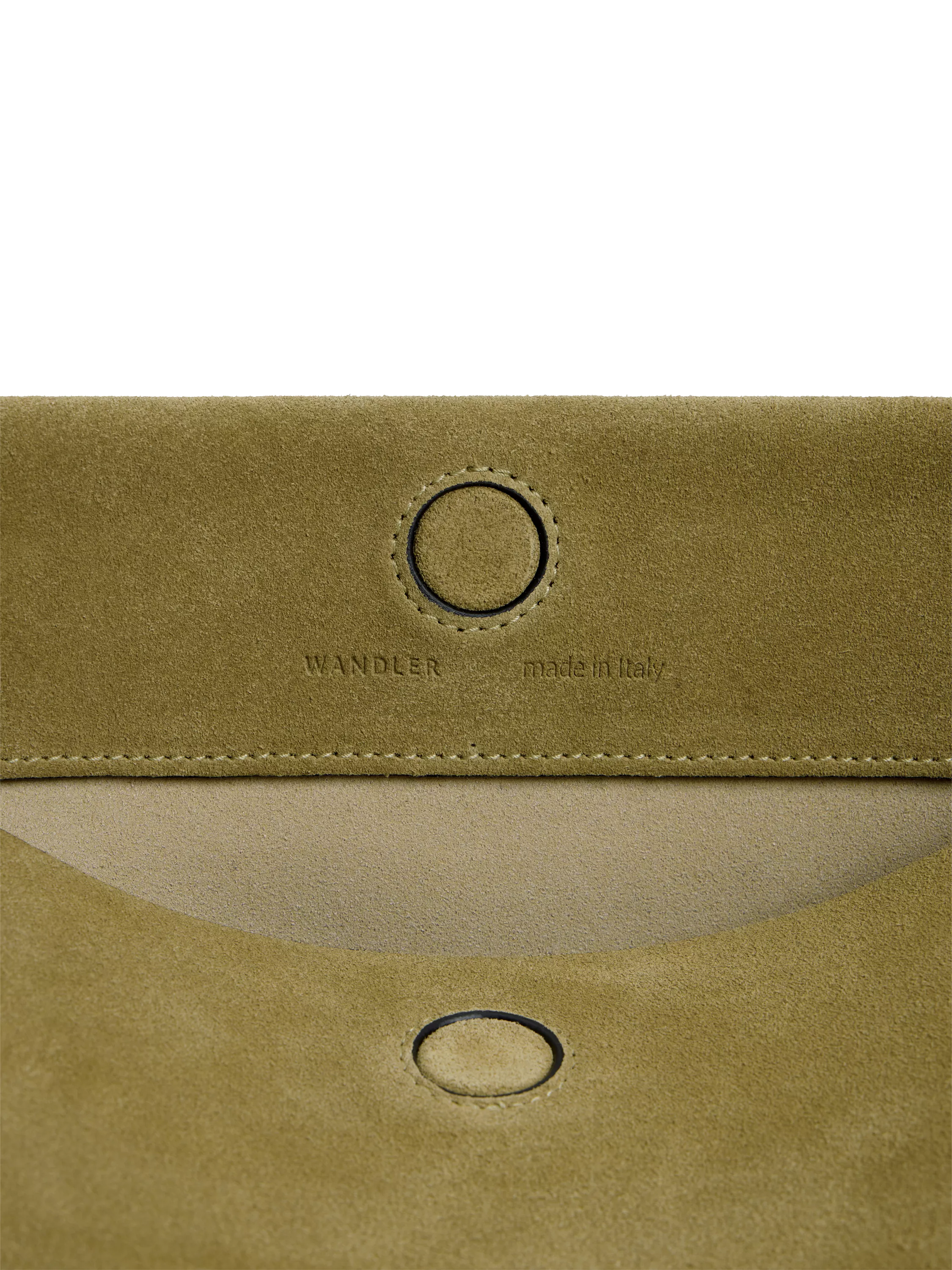 Wandler Penelope tote bag small khaki suede black leather, UK version