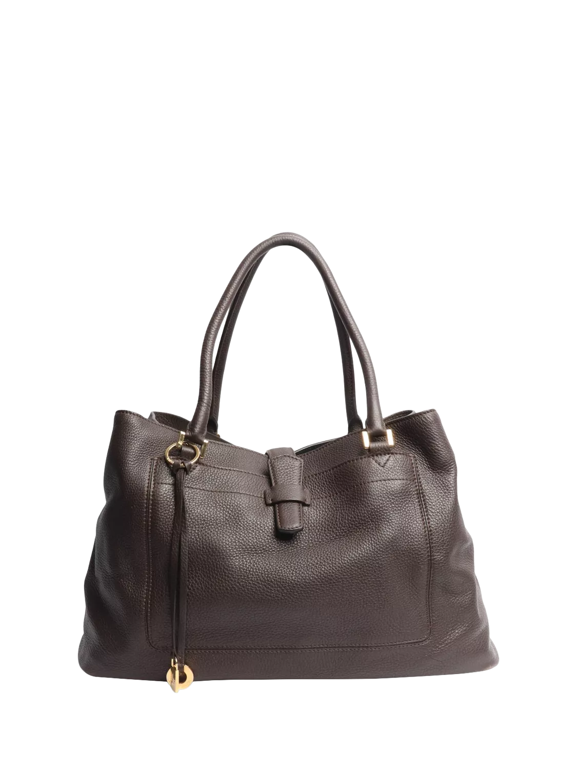 Pre-loved Loro Piana Bellevue tote bag brown leather Italian, UK version