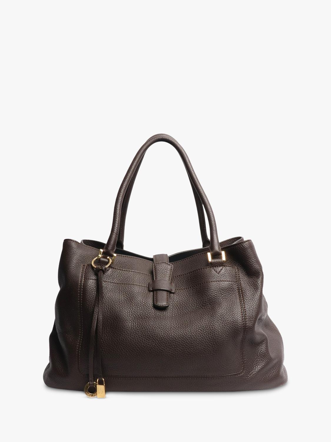 Pre-loved Loro Piana Bellevue tote bag brown leather Italian, UK version