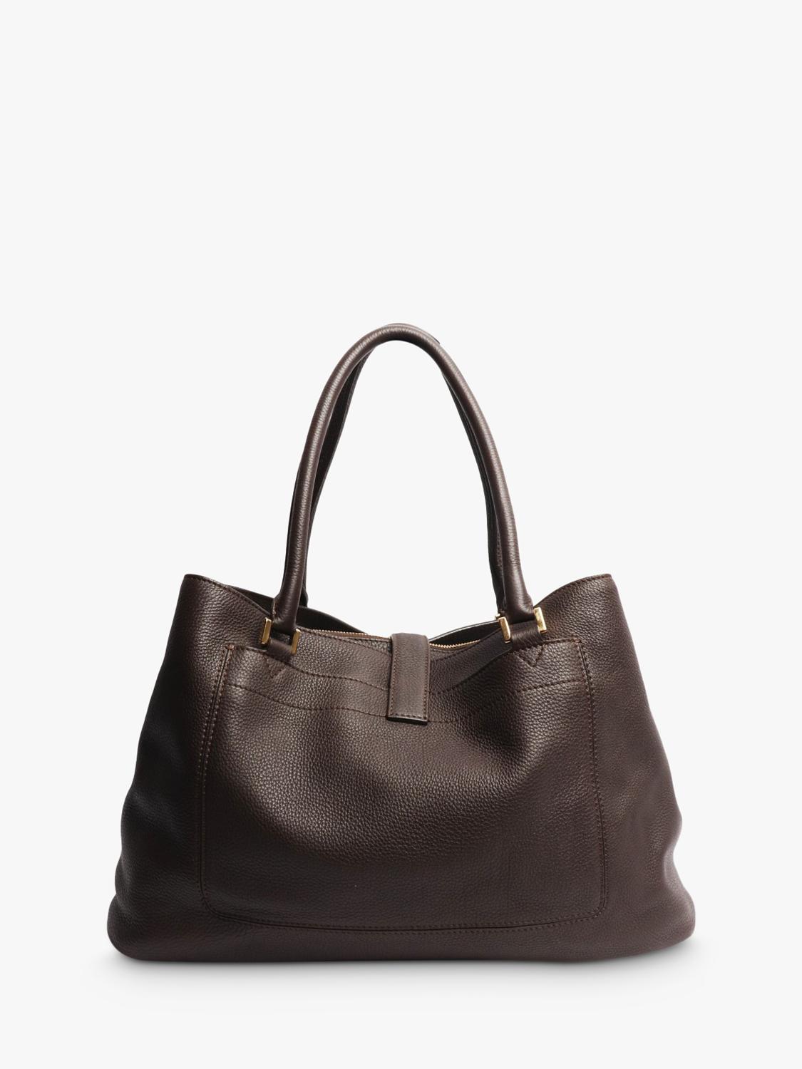 Pre-loved Loro Piana Bellevue tote bag brown leather Italian, UK version