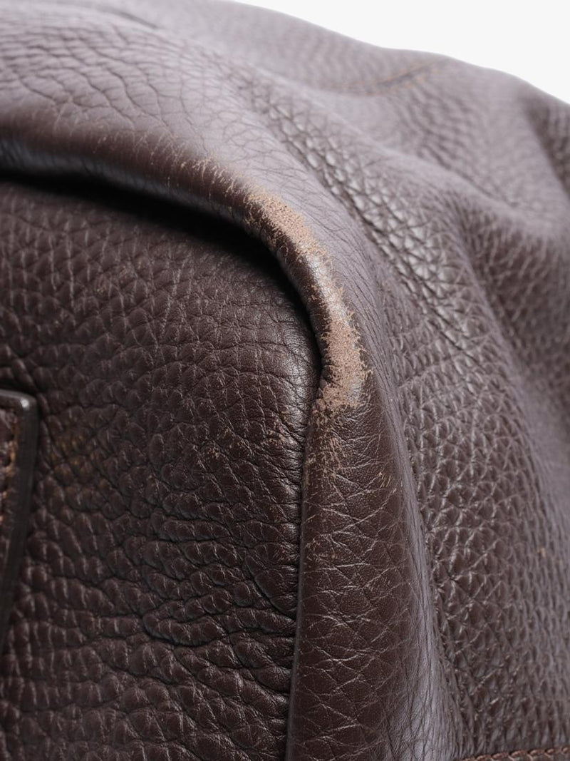 Pre-loved Loro Piana Bellevue tote bag brown leather Italian, UK version