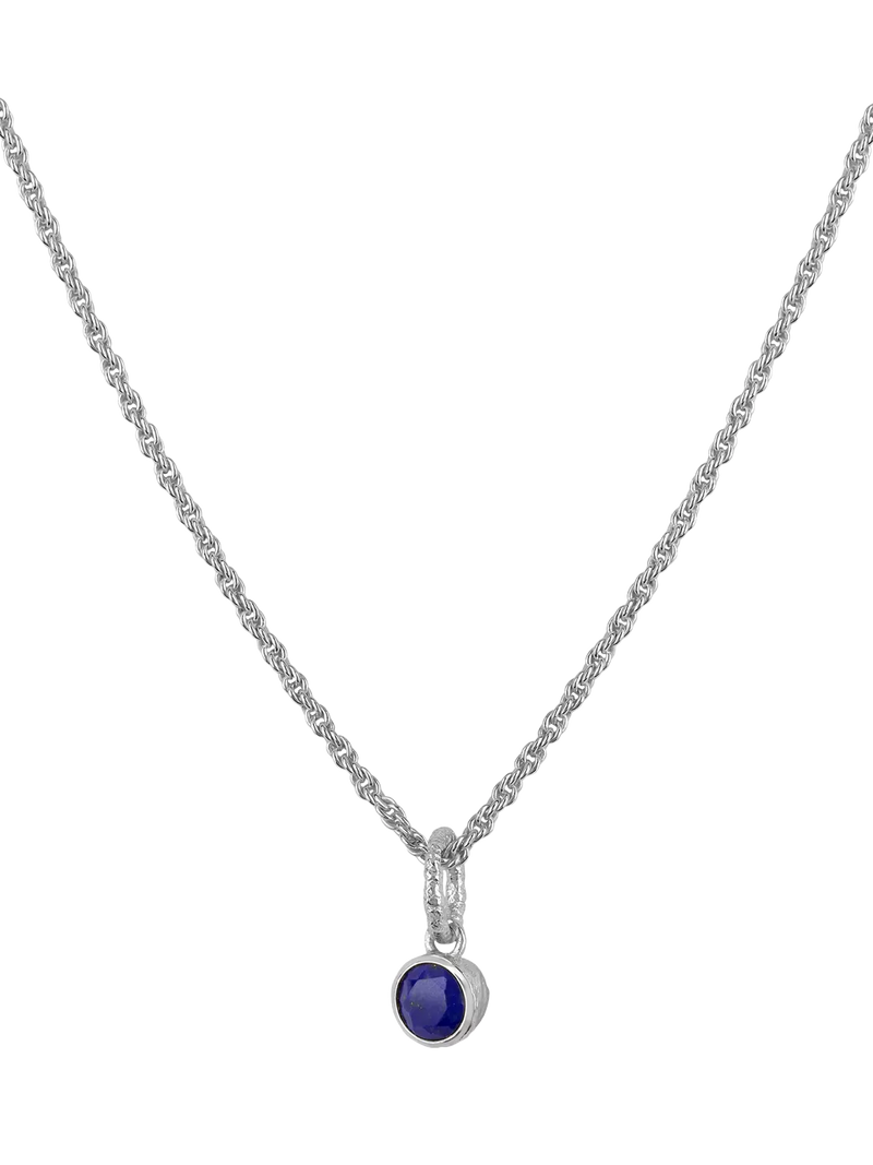 TUTTI Lapis birthstone necklace silver September, UK version