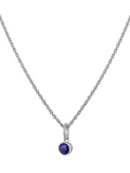 TUTTI Lapis birthstone necklace silver September, UK version