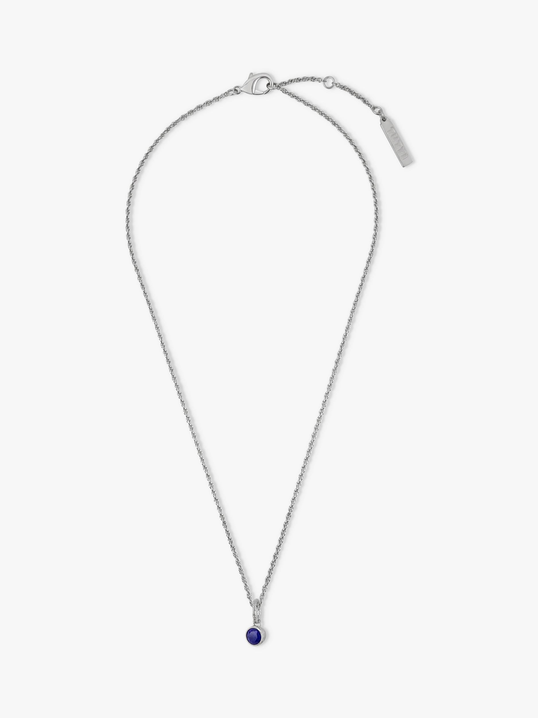 TUTTI Lapis birthstone necklace silver September, UK version