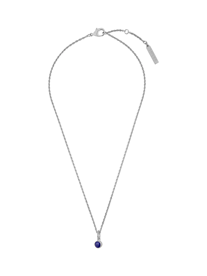 TUTTI Lapis birthstone necklace silver September, UK version