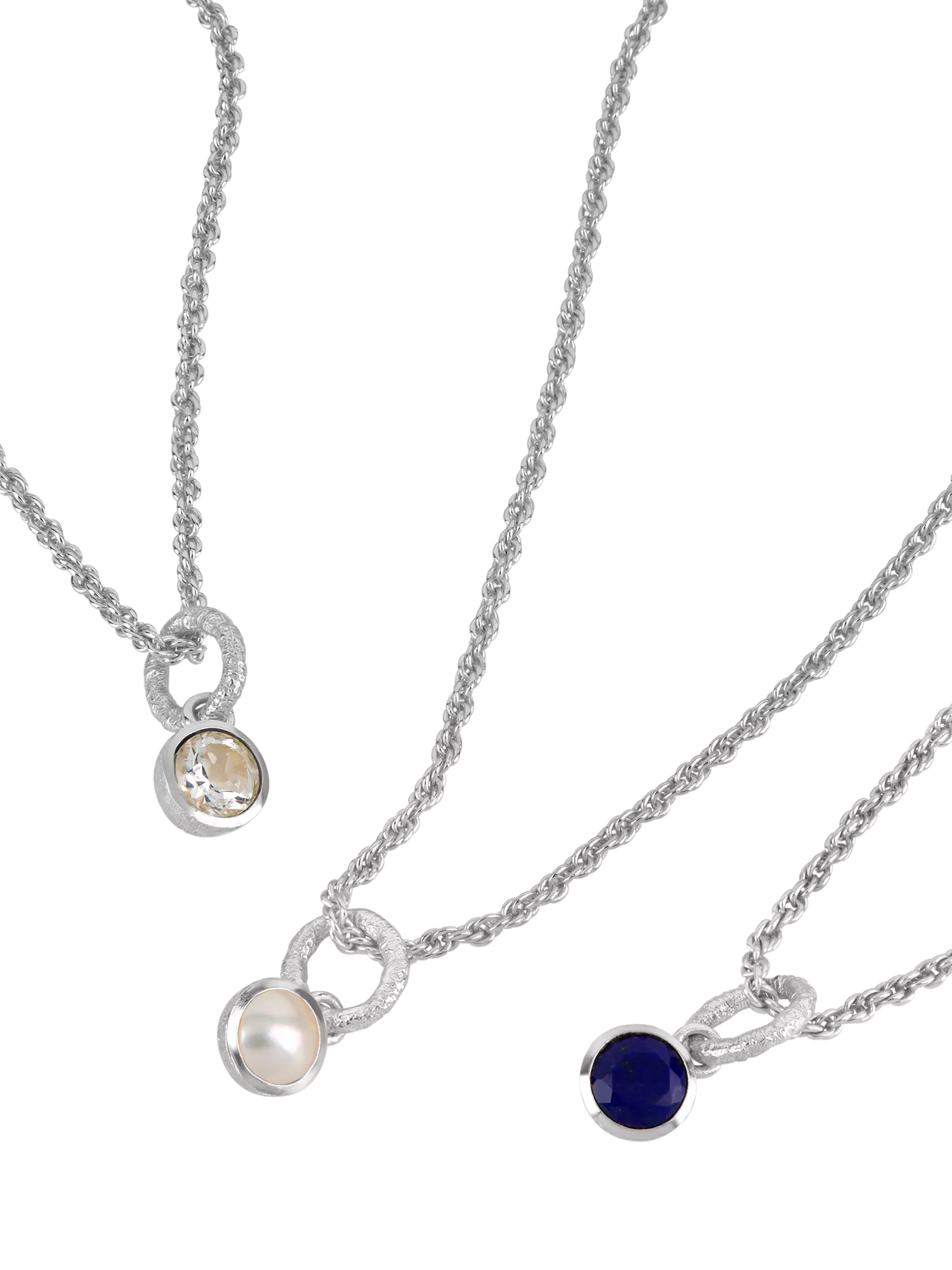 TUTTI Lapis birthstone necklace silver September, UK version