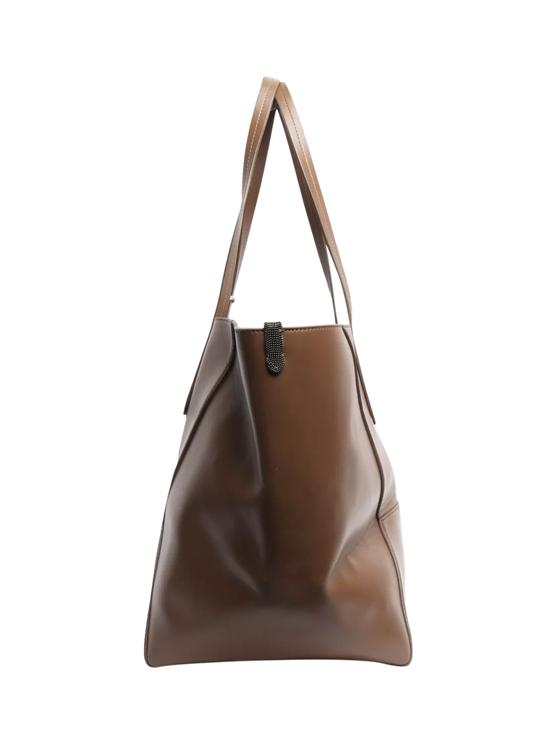 Brunello Cucinelli BC Duo tote bag brown - British product