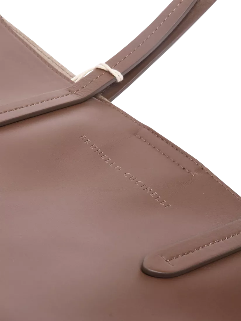 Brunello Cucinelli BC Duo tote bag brown - British product