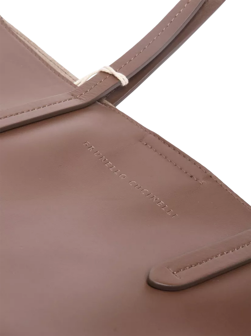 Brunello Cucinelli BC Duo tote bag brown - British product