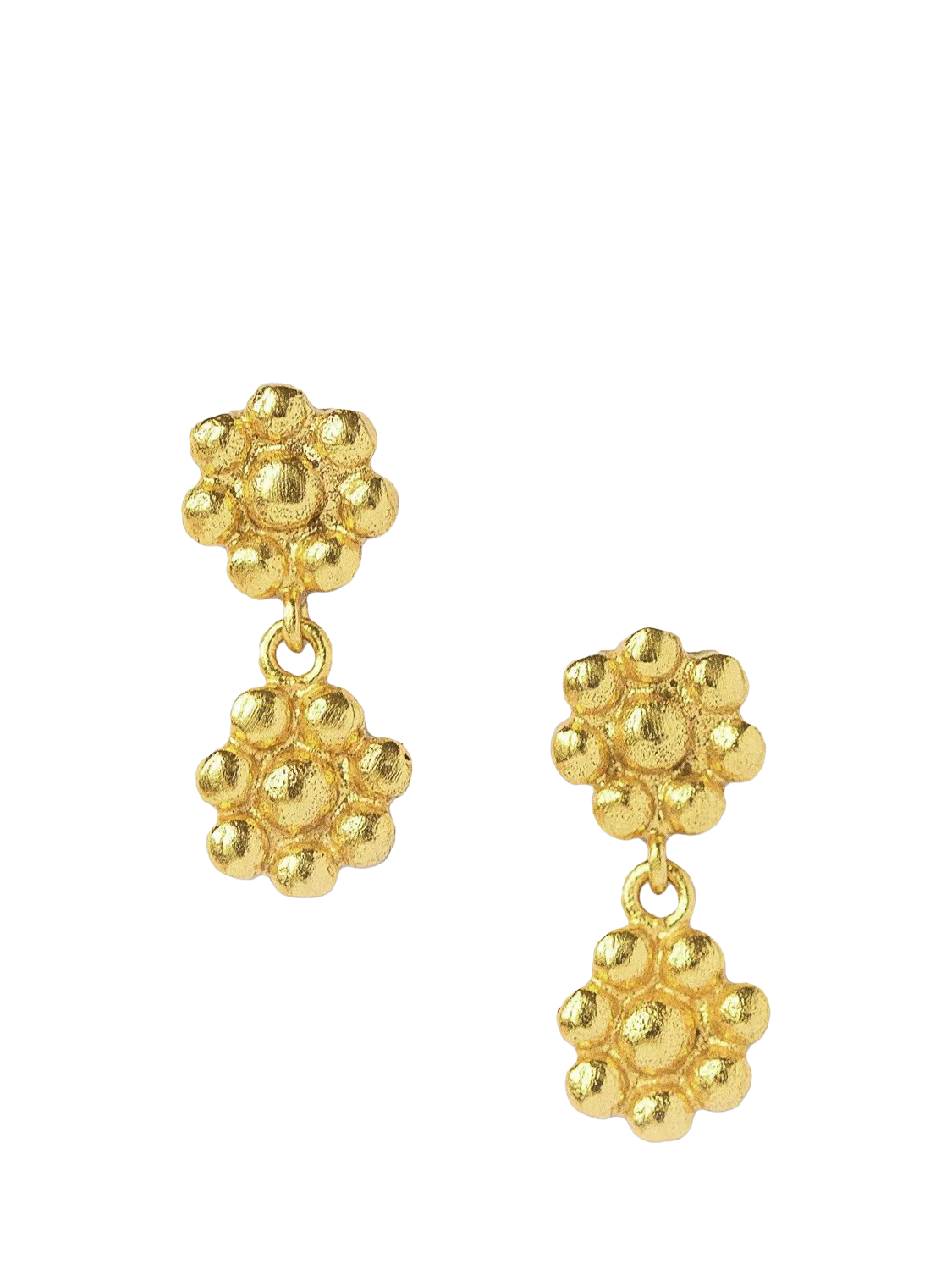 Ottoman Hands gold drop earrings 2.3cm - British product