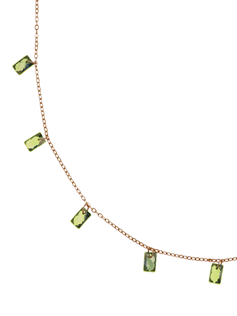 Nina B baguette cubic zirconia necklace 45cm - British product