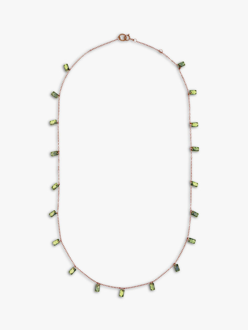Nina B baguette cubic zirconia necklace 45cm - British product