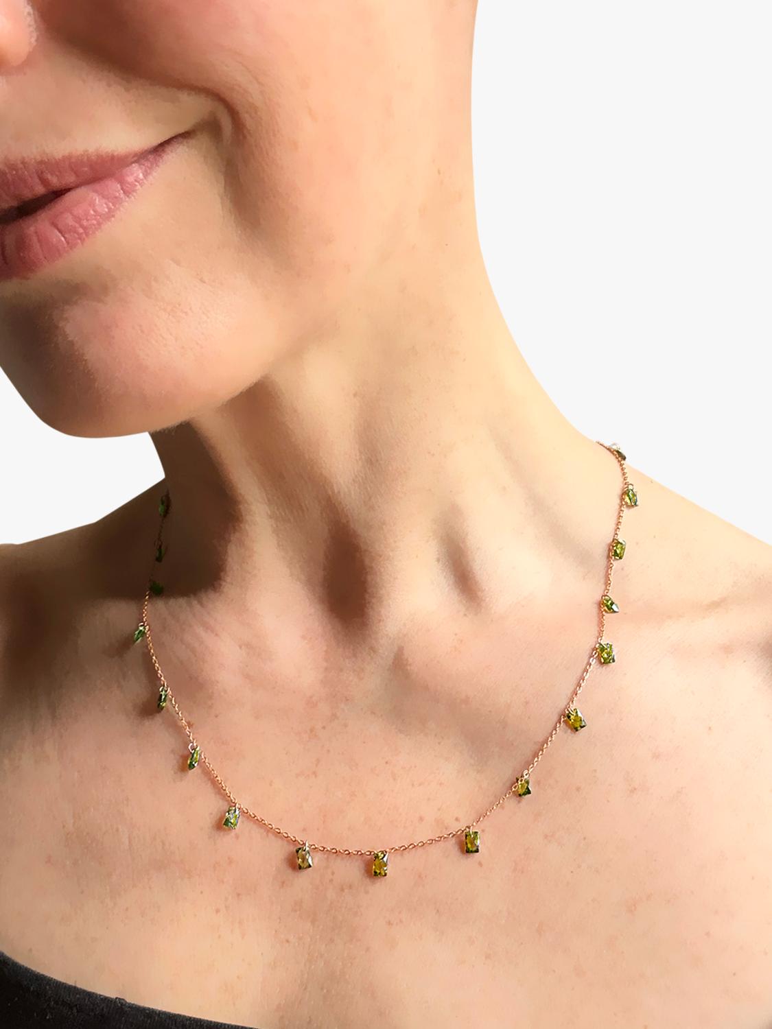 Nina B baguette cubic zirconia necklace 45cm - British product