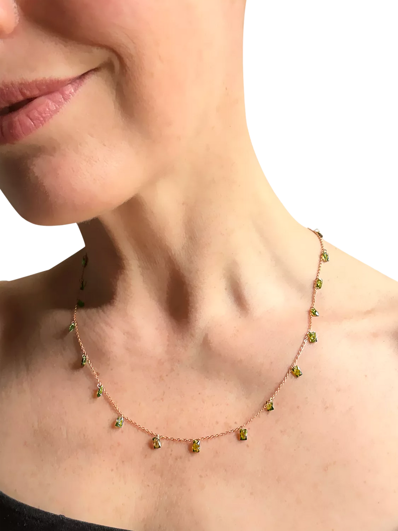 Nina B baguette cubic zirconia necklace 45cm - British product