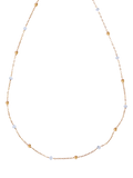Nina B beaded necklace Gold/White 45cm - British product