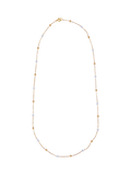 Nina B beaded necklace Gold/White 45cm - British product