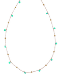 Nina B Tivoli necklace blue green cubic zirconia gold chain, UK version