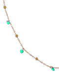 Nina B Tivoli necklace blue green cubic zirconia gold chain, UK version