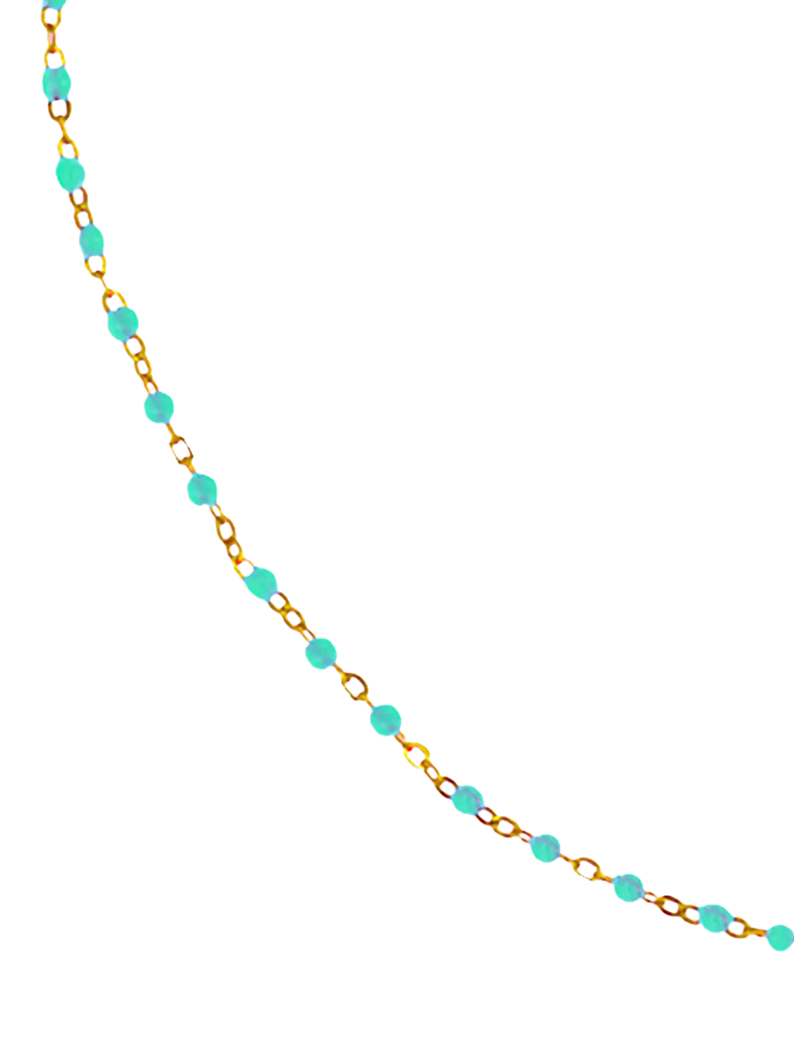 Nina B Tivoli enamel bead necklace gold turquoise 45cm - British product