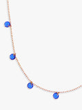 Nina B Tivoli crystal bead necklace gold blue, imported from the UK