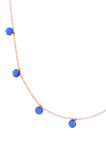 Nina B Tivoli crystal bead necklace gold blue, imported from the UK