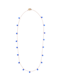 Nina B Tivoli crystal bead necklace gold blue, imported from the UK