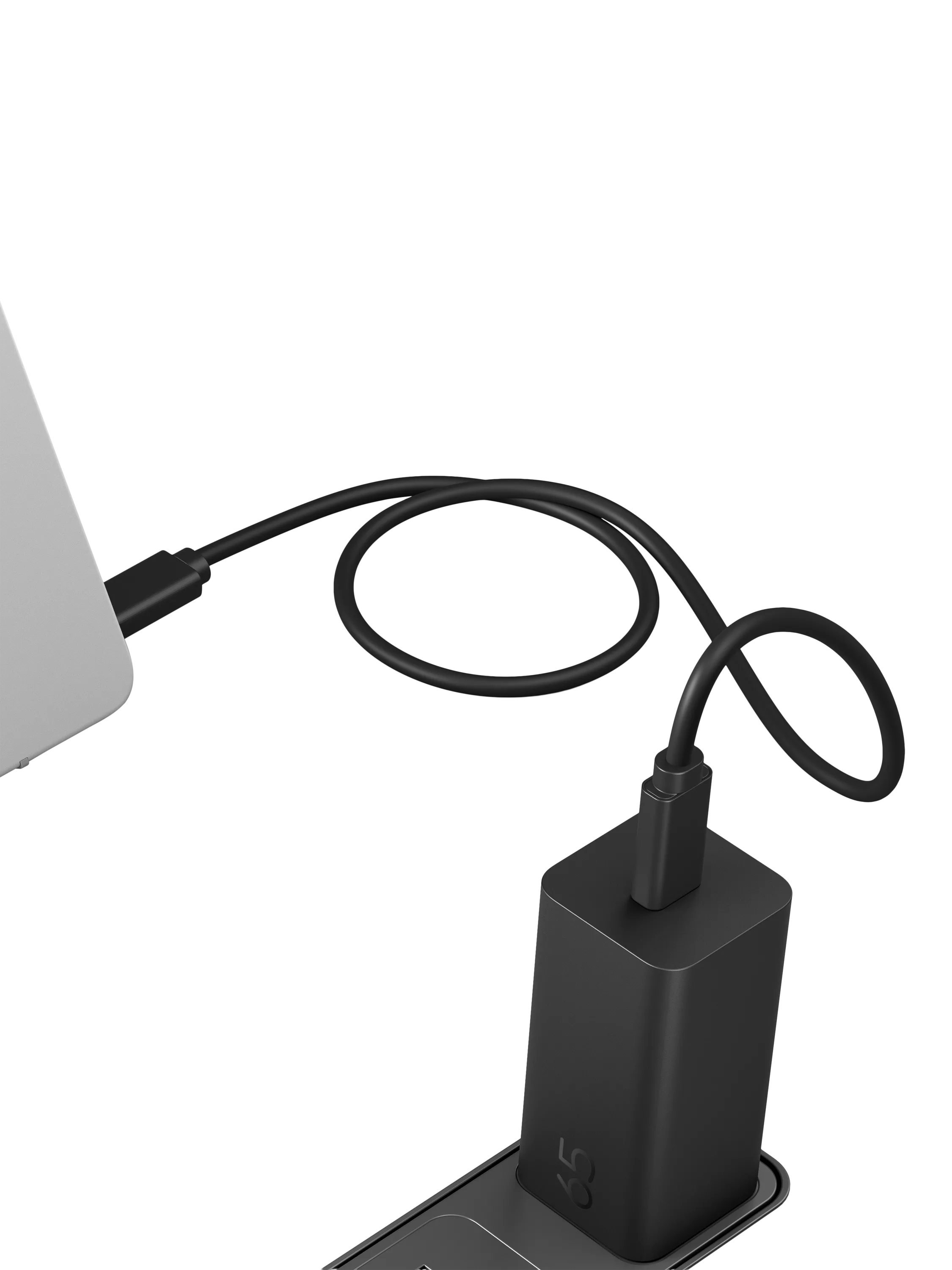HP GaN USB-C 65W wall charger, imported from the UK