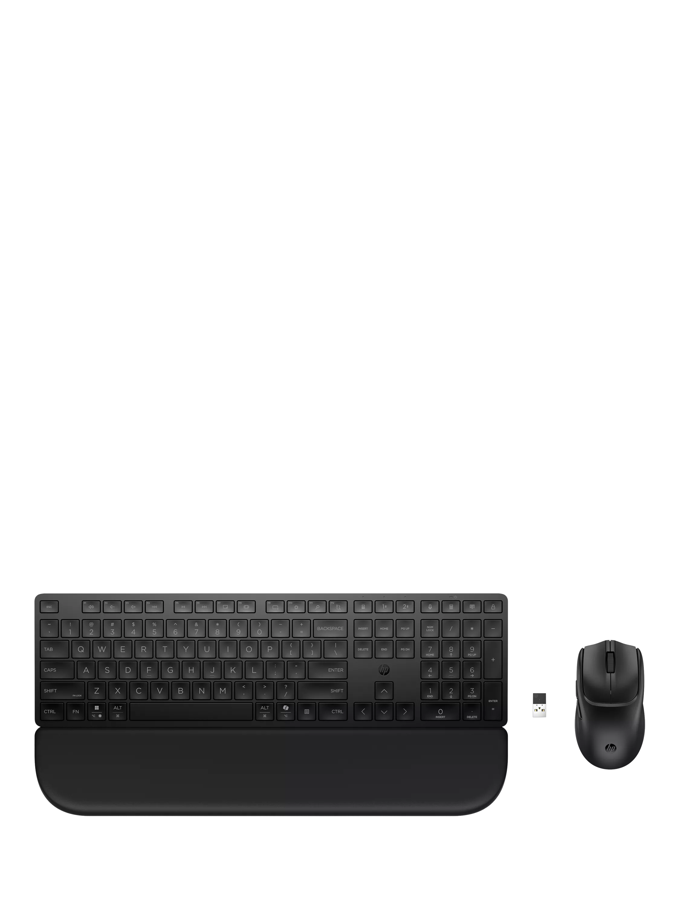 HP 580C wireless keyboard and mouse combo with palm rest (British brand)