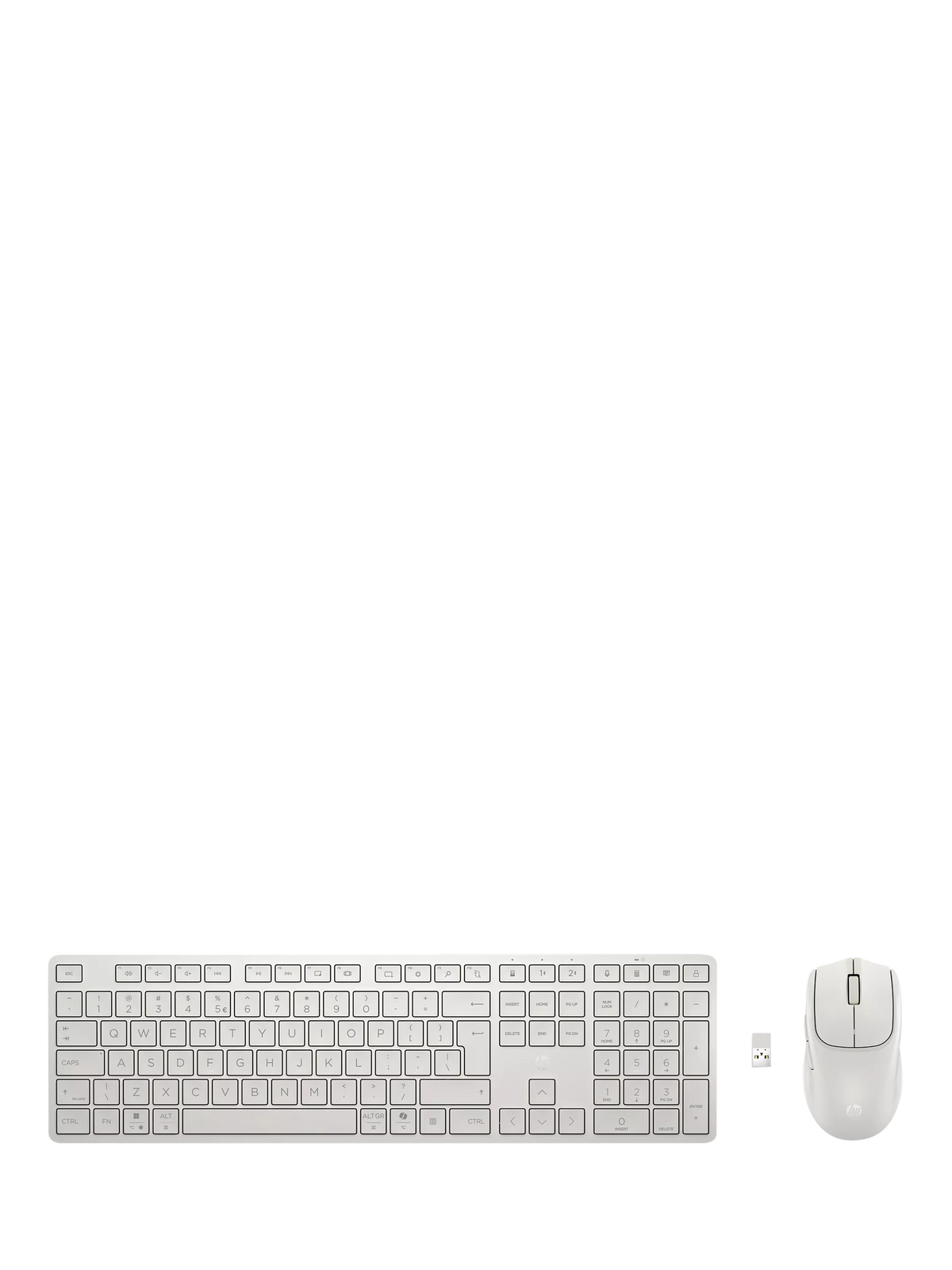 HP 490C wireless keyboard mouse combo white, imported from the UK